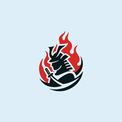 Samurai fire logo