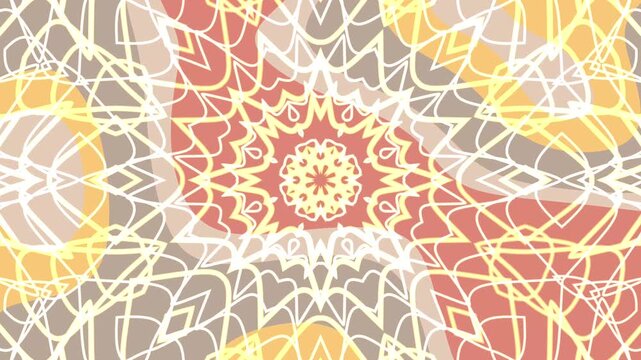 Aqua Mint Blend Abstract geometric kaleidoscope animation with transforming shapes and symmetrical patterns design elements