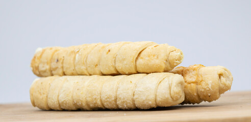  Delectable French Toast Rolls. Isolated on white background. Perfect for recipe, article, catalogue, design element, or any commercial purposes