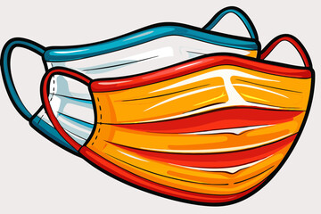 Colorful Medical Masks for Health Awareness, Safety Campaigns, and Wellness Blogs  