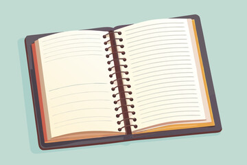 Open Spiral Notebook on Light Background for Education Resources, Note-Taking Blogs, Journaling Websites, Creativity Content, and Stationery Designs  