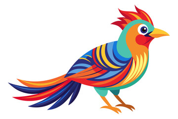Colorful Cartoon Parakeet Bird Illustration – Blue and Yellow Budgie Clipart