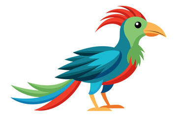 Colorful Cartoon Parakeet Bird Illustration – Blue and Yellow Budgie Clipart