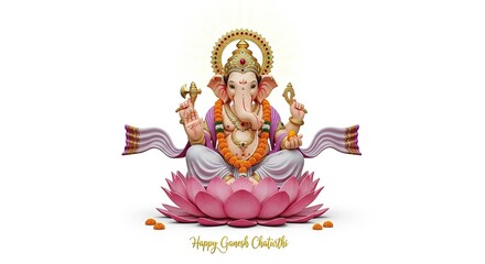 illustration of Lord Ganpati for Ganesh Chaturthi festival of India, Ganesh chaturthi for greeting,card, poster background.