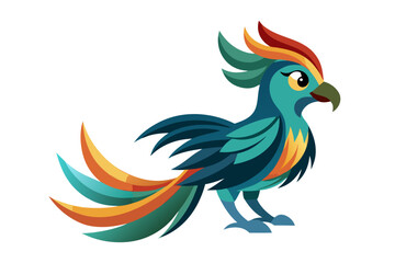 Colorful Cartoon Parakeet Bird Illustration – Blue and Yellow Budgie Clipart