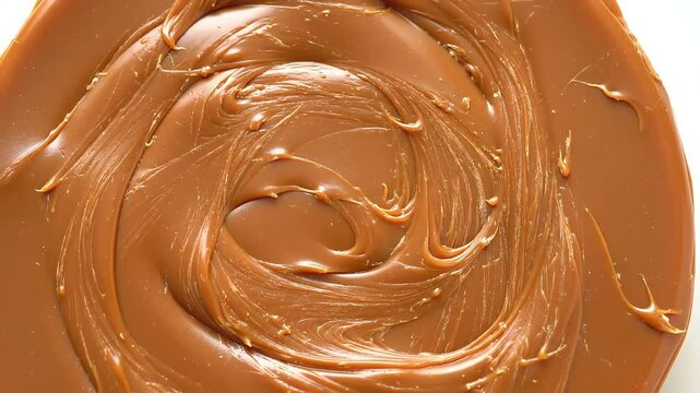 Creamy Caramel Swirl A Delicious Treat Close Up