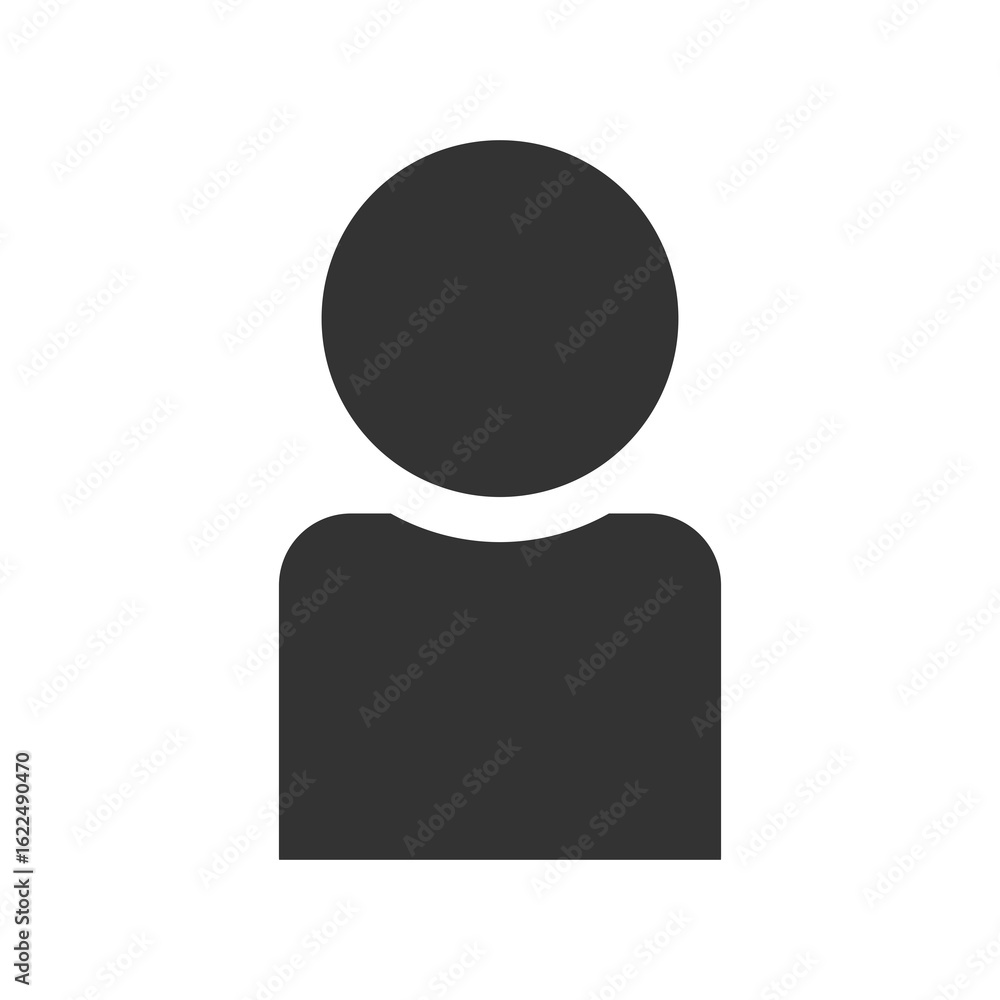 Poster man avatar profile icon isolated on transparent background