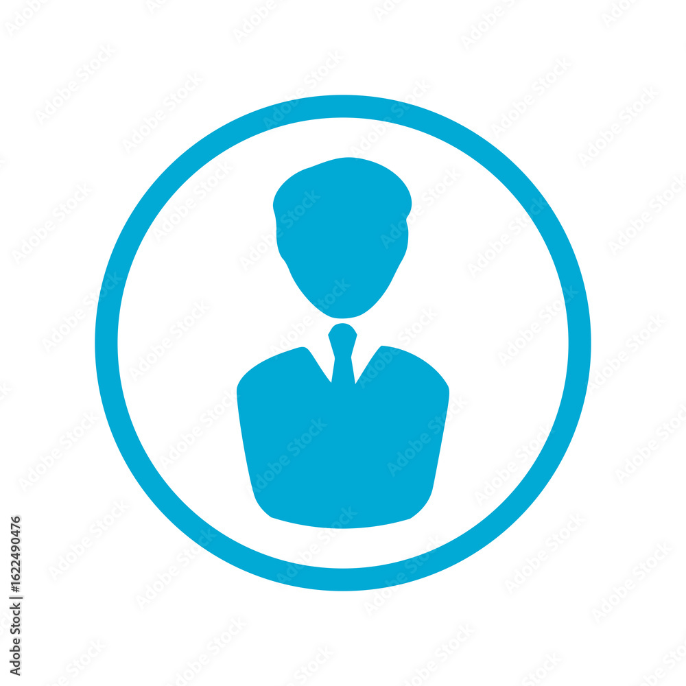 Poster man avatar profile icon isolated on transparent background