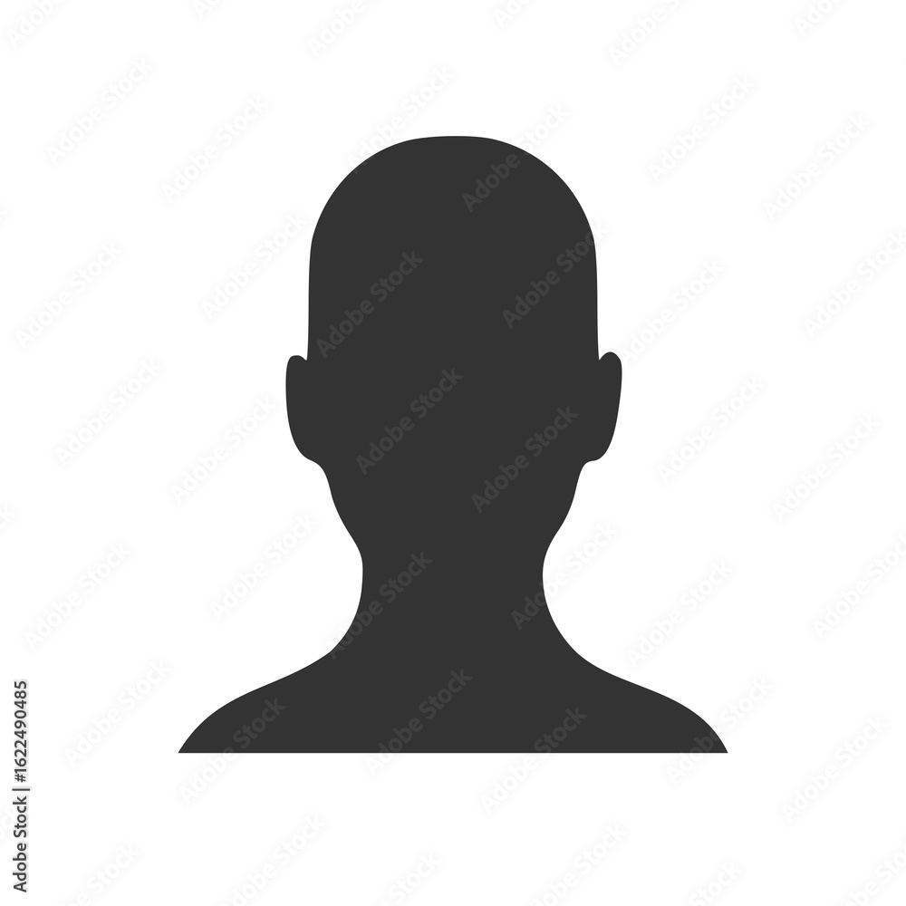 Poster man avatar profile icon isolated on transparent background