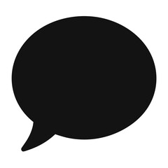 3D metal button with a blank speech bubble icon for web communication and messages