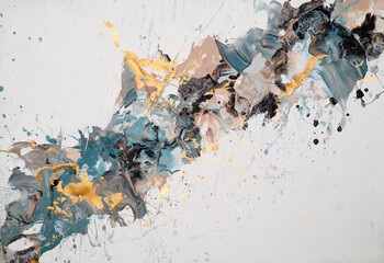Abstract artistic creation, fine art for print, modern texture effects, mural design, home wall decoration, large painting strokes, artistic patterns, contemporary oil painting, creative decor design