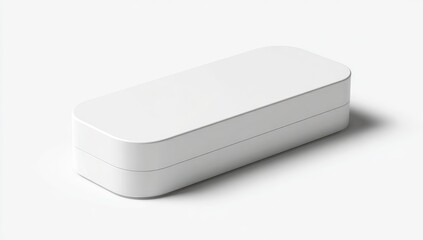 White rectangular box, smooth, simple, minimalist
