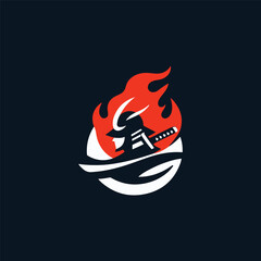 Samurai fire logo