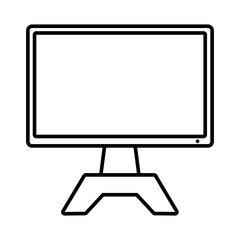 lcd monitor icon illustration line art