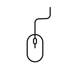 computer mouse icon line art