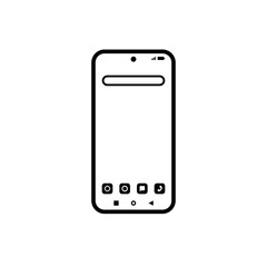 mobile phone vector illustration line art