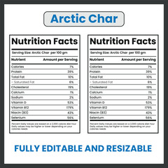 Arctic Char Fish Vector Illustration