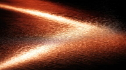 Abstract copper surface with light reflections