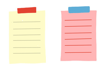 A crayon-style kids' notepaper set. Colorful and playful for young learners. Great for slides, books, or design elements.