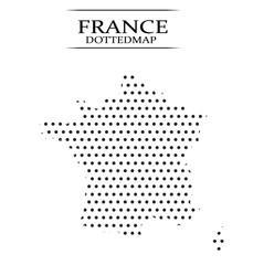 Fototapeta premium Abstract France Country Map Made with Dots – Stylish Geographic Vector
