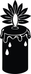candle Silhouette vector