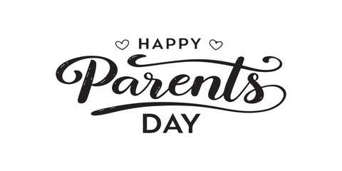 Elegant Happy Parents Day Wishes Handwritten Typography Design for Cards and Social Media Posts Celebratory Message