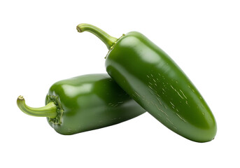 two jalapeno on transparent background