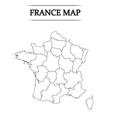 Editable France Map with Regions – High-Resolution Geographic Vector