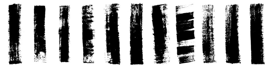 vertical paint stroke isolated on white