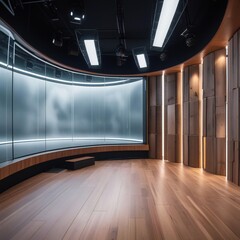 News Studio, Backdrop For TV Shows .TV On Wall.3D Virtual News Studio Background