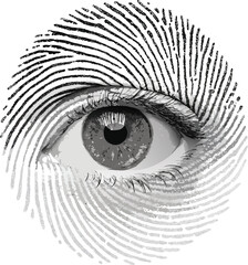 Obraz premium fingerprint eye.eps