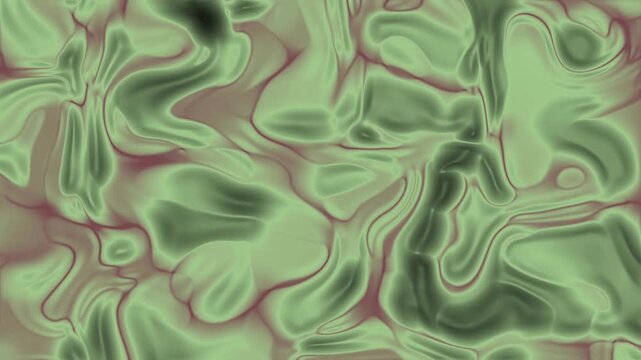 Calm Ocean Flow Abstract fluid animation with flowing green and pink hues creating a dynamic and organic background texture