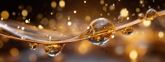 Ethereal Golden Fusion: Liquid Dance in Midair