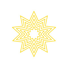 Obraz premium Minimalist star shape line art vector illustration.