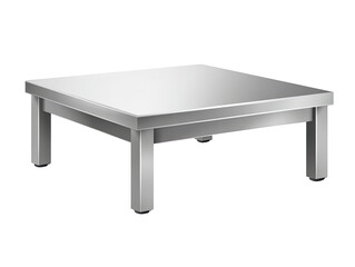 Square stainless steel platform table