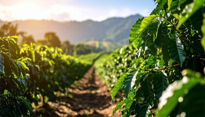 Naklejka premium arabica coffee plantation