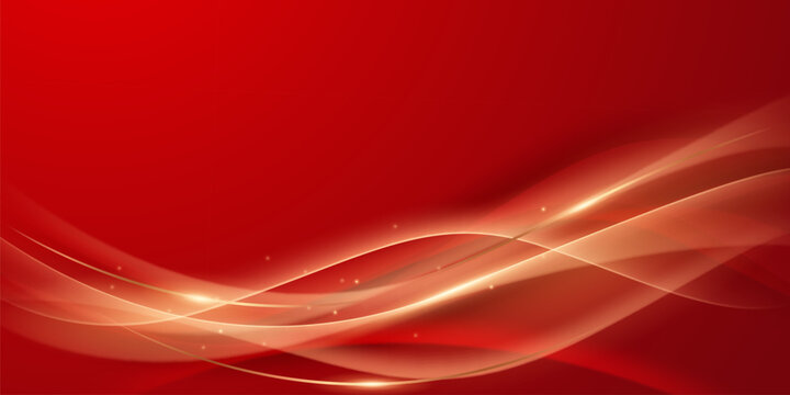 Abstract background design modern red and gold geometric elements vector illustration