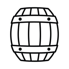 decorative line art of wooden cider barrel