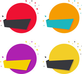 Set of colorful price sticker, sale or discount sticker, badges icon. Special offer price tag. Red starburst promotional badge set, shopping labels