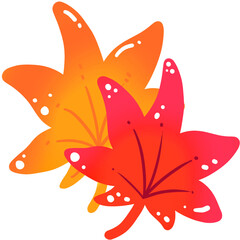 빨간색 단풍잎 일러스트