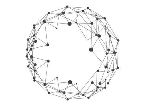 Globe with lines and dots. Connection concept design. PNG