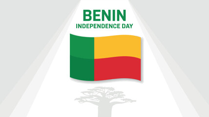 Benin Independence Day Celebration with National Flag