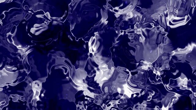 Minimalist Navy Mesmerizing abstract animation of dark blue and white liquid with swirling patterns and subtle reflections