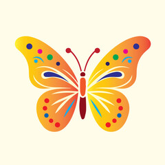 butterfly on white background vector