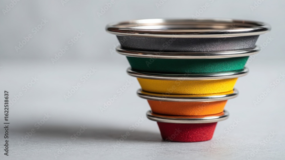 Aufkleber vibrant stack of colorful cups displayed in a playful arrangement representing diversity and individ