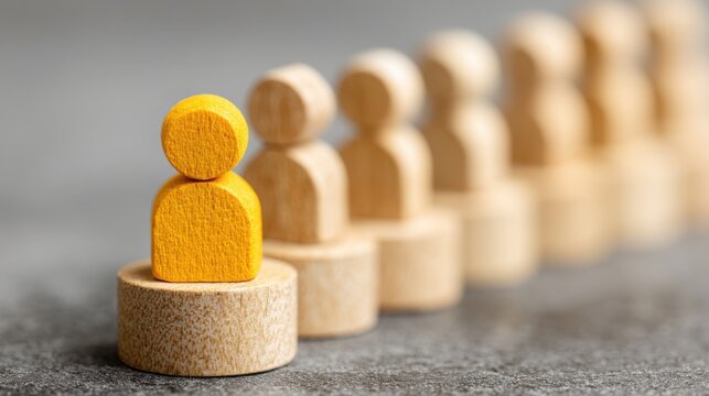 Individual standing in front of group of people representing the talent development pipeline and leadership concepts