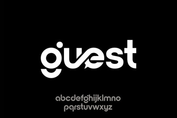 Obraz premium Abstract Guest Typography Logo Font Alphabet