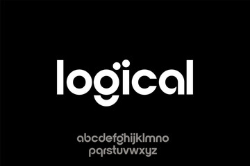 Abstract Logo Concept of the Word Logical with Font Design