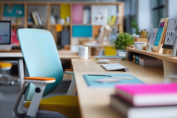 Naklejka premium Vibrant and Modern Digital Workspace