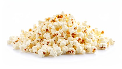 Close up pile of tasty and salty popcorn